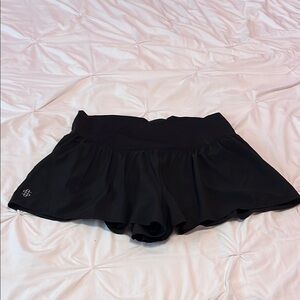 Simply Southern Black Skorts with Flared Overlay